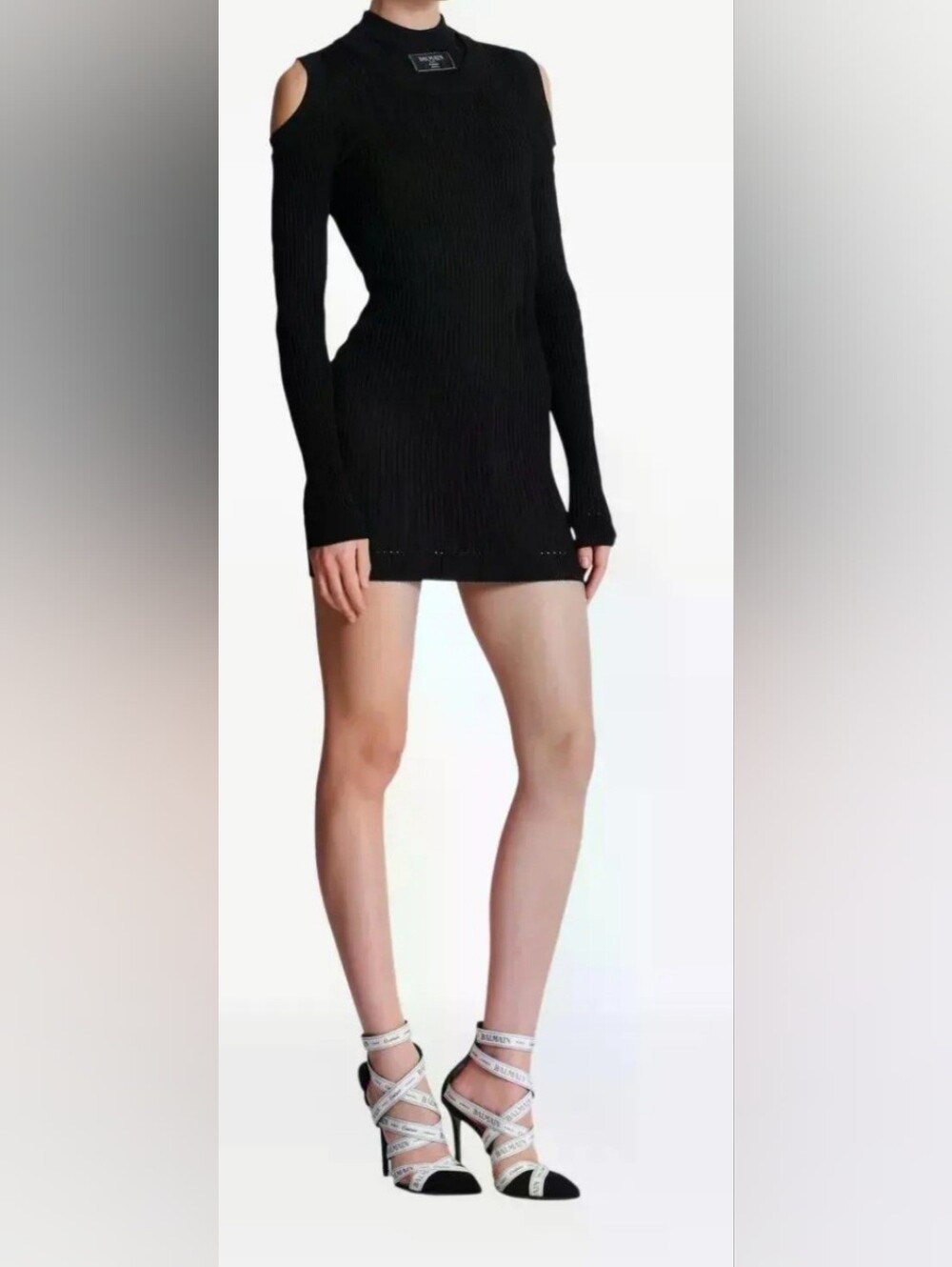 Balmain Knit Dress Black Size 42